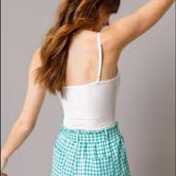 Women gingham blue turquoise green shorts size xsmall - Picture 9 of 11